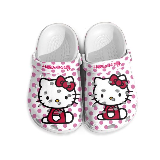 Hello Kitty Clogs, Hello Kitty Cartoon Shoes, Cute Kitty Sandals, Hello Kitty Summer Shoes, Birthday Gift, Gift For Her, Cute Shoes