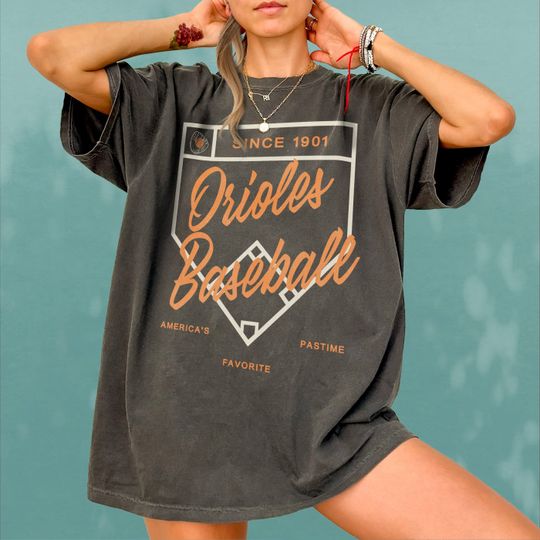 Vintage Orioles Baseball T-Shirt, Retro Style Baseball Team Tee Shirt, Orioles Fan Graphic Tshirt, Orange and Black Sports Memorabilia Merch