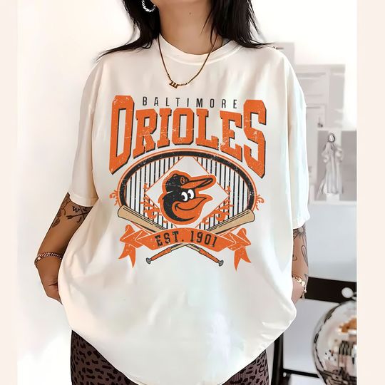 Vintage Orioles Baseball T-Shirt, Retro Style Baseball Team Tee Shirt, Orioles Fan Graphic Tshirt, Orange and Black Sports Memorabilia Merch