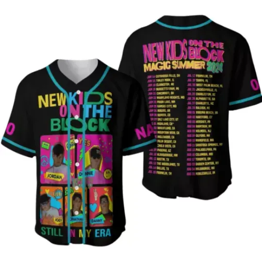 Personalized New Kids On The BlockThe Magic Summer Tour 2024 Baseball Jersey