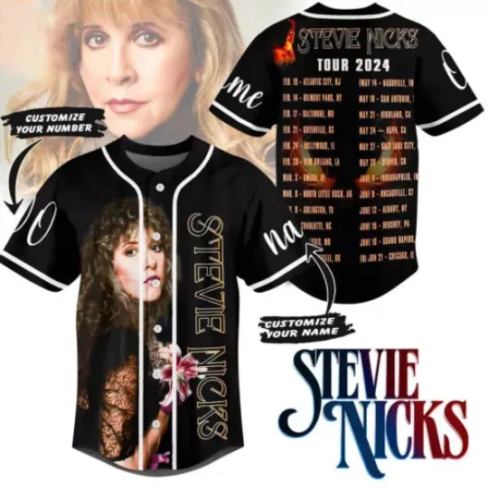 Stevie Nicks Tour 2024 Baseball Jersey Shirt