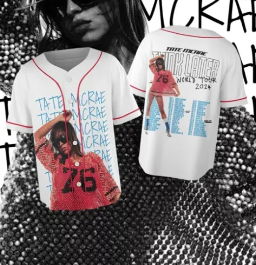 Tate McRae 2024 Tour Jersey, Tate McRae The Think Later World Tour Shirt