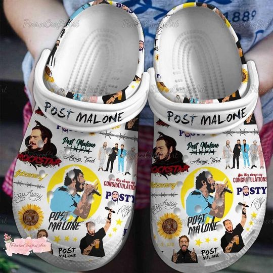 Posty Howdy Clogs, Cowboy Post Sandals, Posty Howdy Men Shoes, I Had Some Help Sandals, Posty Rap Music Women Sandals