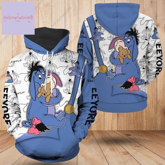 Eeyore Hoodie, Cute Eeyore Shirt, Winnie The Pooh Hoodie, Eeyore Cartoon Hoodie, Eeyore Disney Hoodie, Disney Trip, Eeyore Lover Gifts