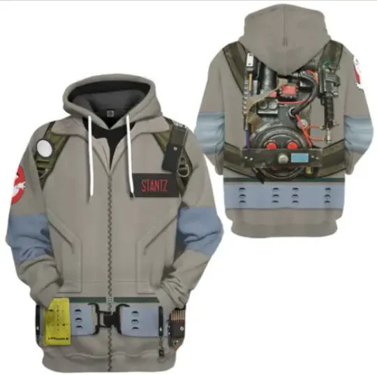Ghostbusters 1984 Stantz Cosplay Custom Name 3D HOODIE Mother Day Gift