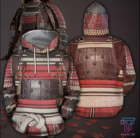 ALL OVER PRINTED SAMURAI ARMOR COVER 3D HOODIE All Over Print Mother Day Gift