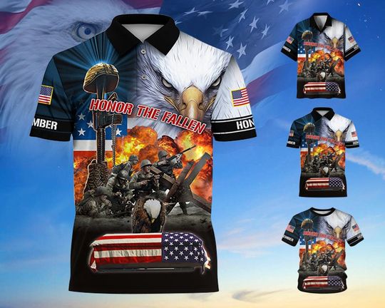 Limited Honor The Fallen Polo And Hawaii Shirt, Veteran T-shirt, Gift for husband, Gift for man, Gift for Veteran Day
