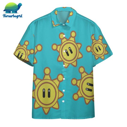Star Super Mario Hawaii Shirt, Wario Super Mario Halloween Cosplay Tropical Hawaiian Shirt, Summer Hawaiian Shirt, Hawaii Shirt Men