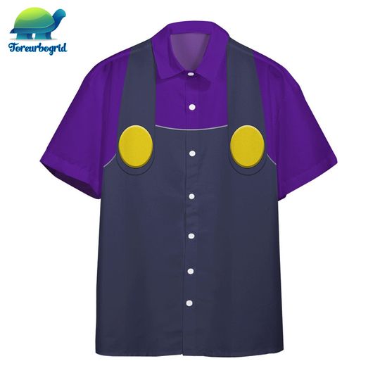 Super Mario Waluigi Shirt, Luigi Outfit, Mario Hawaiian Shirt, Mario Birthday Shirt, Tropical Summer Shirt, Mario Shirt