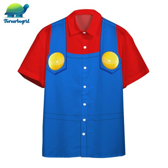 Mario Super Mario Hawaii Shirt, Bowser Super Mario Cosplay Tropical Hawaiian Shirt, Summer Hawaiian Shirt, Hawaii Shirt for Men Women Tee