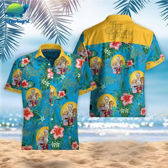 The Stay Golden Hawaiian Shirt, Summer Hawaiian Shirt For Women Men, Rose Dorothy Blanche Sophia Fan Gift, Short-Sleeved Hawaiian Shirt