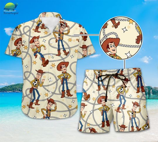 Toy Story Woody Hawaiian Shirt, Disneyland Toy Story Hawaiian Shirt, Cowboy Hawaiian Shirt, Toy Story Shirt, Family Vacation 2024