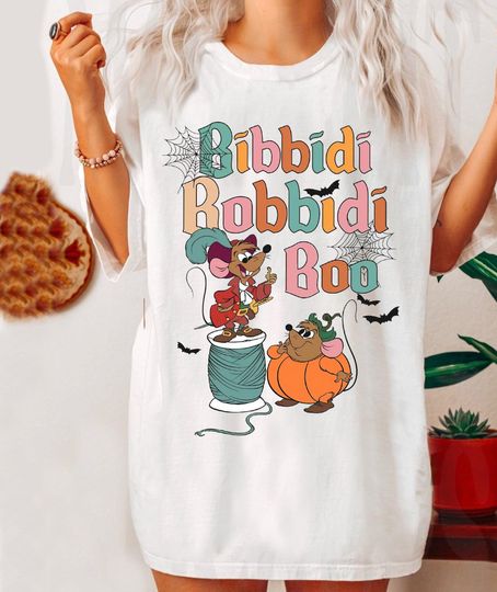 Bibbidi Bobbidi Boo Jag And Gus Shirt, Disney Cinde Halloween Tee