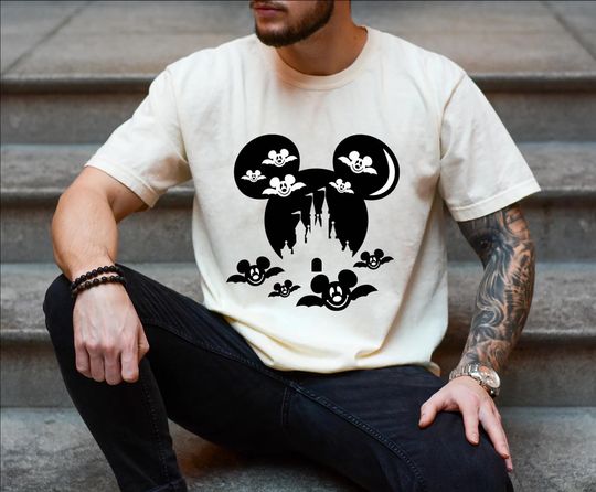 Mickey Halloween Cotton Tee, Graphic Tshirt for men, women, Unisex, Trending Halloween Gifts