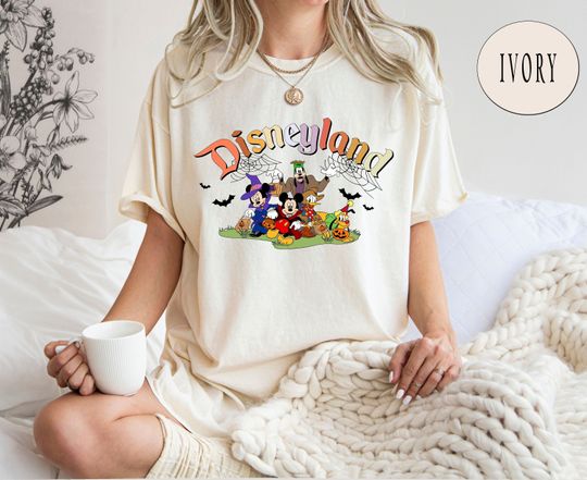 Vintage Disneyland Halloween Est 1955 Cotton Tee, Graphic Tshirt for men, women, Unisex, Trending Halloween Gifts