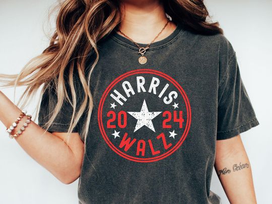 Comfort Colors Harris Walz 2024 Shirt, Madam President Shirt, Kamala Shirt