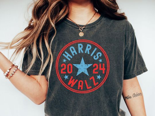 Comfort Colors Harris Walz 2024 Shirt, Madam President Shirt, Kamala Shirt