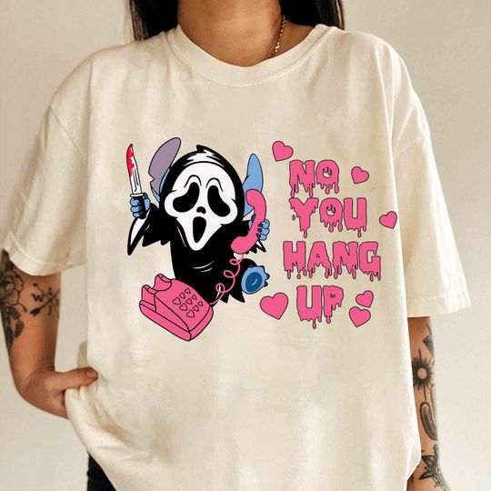 Disney Stitch Costume Ghost No You Hang Up Halloween Shirt, Stitch Cosplay Shirt