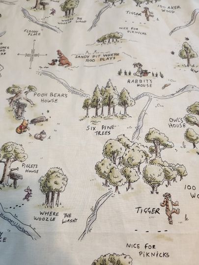 Adorable Handmade Winnie the Pooh Baby Blanket, Winnie the Pooh Lovey Blanket, Baby Shower Gift, Winne the Pooh 100 Acre Wood Blanket