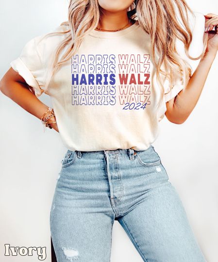 Comfort Colors Kamala Harris Walz 2024 Shirt, Madam President Election T-shirt, Retro Voting Tee, Democrat Rally Gift For Liberal Voter