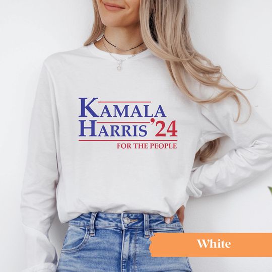 Kamala Harris Long Sleeve, Finish the Job Long Sleeve, Women's Kamala Harris Shirt, Harris 2024 Long Sleeve, Madam President Long Sleeve