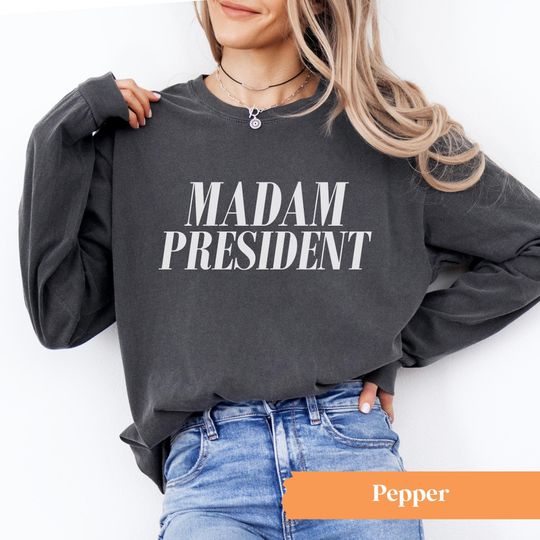Madam President Long Sleeve Shirt, Kamala Harris Long Sleeve Shirt, For the People Shirt, Comfort Colors Kamala Shirt, Kamala 2024 Shirt