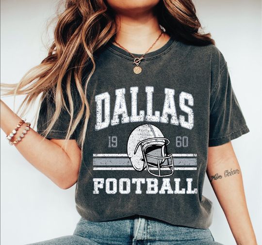 Vintage Dallas Football Shirt, Comfort Colors Dallas Football Shirt, Dallas Sunday Football, Women Dallas Tailgate Tee, Dallas Football Fans