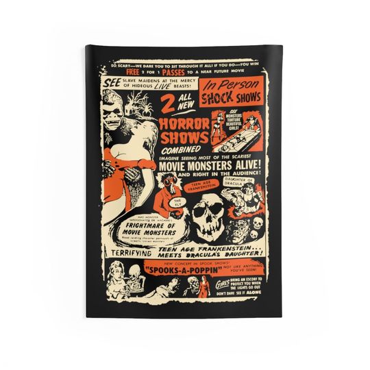 Horror Indoor Wall Tapestry, Halloween Home Decor, Horror Decor, Halloween Gifts Idea