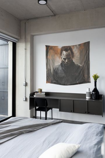 Michael Myers Halloween Wall Tapestry | Horror Movie Decor | Indoor Halloween Decor