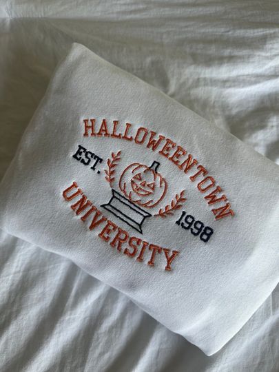 Halloweentown University Embroidered Sweatshirt | Fall Sweater | Halloweentown Crewneck
