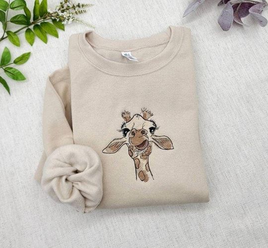 Spooky Season Embroidered Sweatshirt, Halloween Embroidered Crewneck Sweatshirt