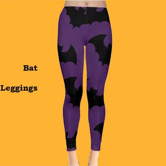 Bat Leggings, tights, fashion, Fun, pink, tights, leggings, PUmpkin, spooky, haunted house, halloween