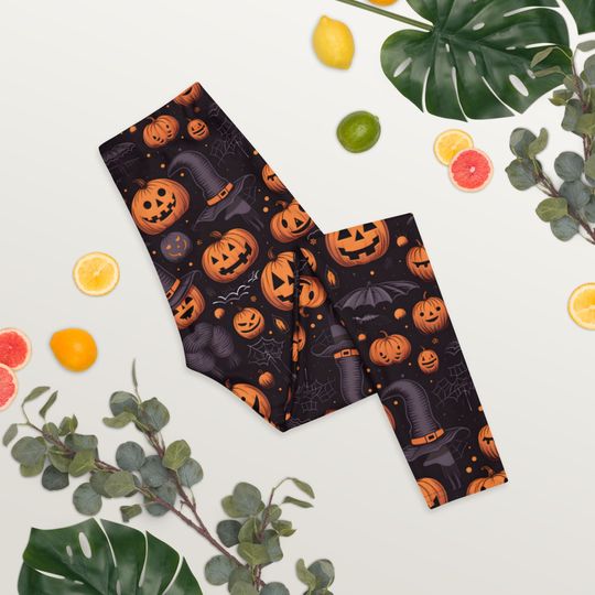 Halloween Leggings, Harvest workout Leggings, Halloween sleepwear, Pumpkin Leggings, Fall Tights, Halloween workout tights