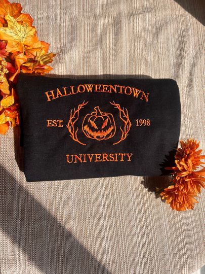 Halloweentown University embroidered crewneck sweatshirt