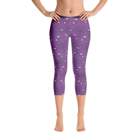 Haunted Mansion Capri Leggings | Halloween legging Yoga Pants | Cosplay Costume | Halloween Gift For Women