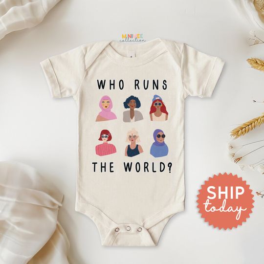 Girl Power Onesies Brand, Feminist Baby Bodysuit, Baby Shower Gift, Newborn Girl Outfit