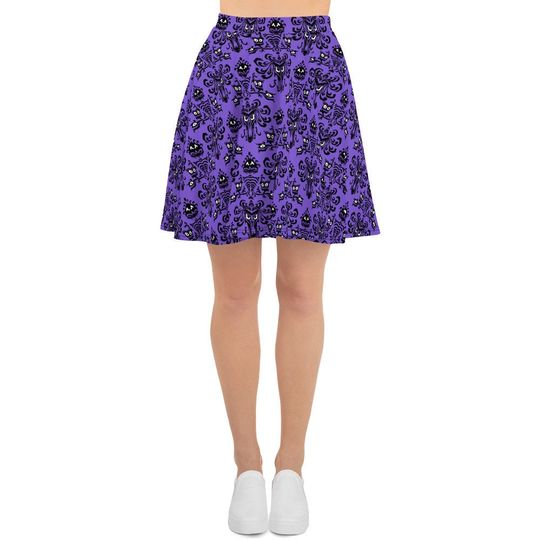 Haunted Mansion Disney Women's Skirt | Halloween Skater Skirt | Cosplay Costume | Halloween Gift For Women