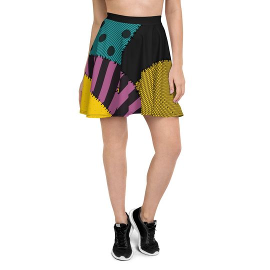 Sally Disneybound Women's Skirt | Halloween Skater Skirt | Cosplay Costume | Halloween Gift For Women