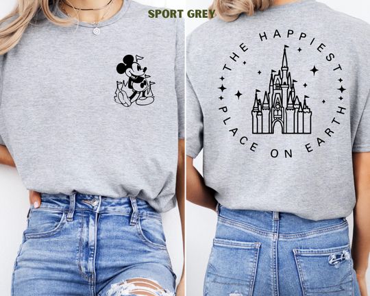The Happiest Place One Earth T-Shirt, Magical Castle Tee, Mickey Castle Shirt, Disney Vacation Shirt, Magical Kingdom Shirt