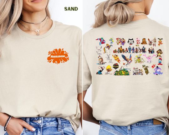 Vintage Cartoon T-Shirt - Classic Nick 90s and 90s Cartoon Characters Shirt - Nostalgic and Fun Retro Style Tee for All Ages
