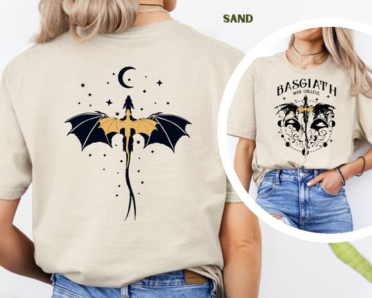Fourth Wing Double-Sided T-shirt, Basgiath War College T-shirt, Basgiath War College Gift, Fourth Wing T-shirt, Fourth Wing Fan Shirt
