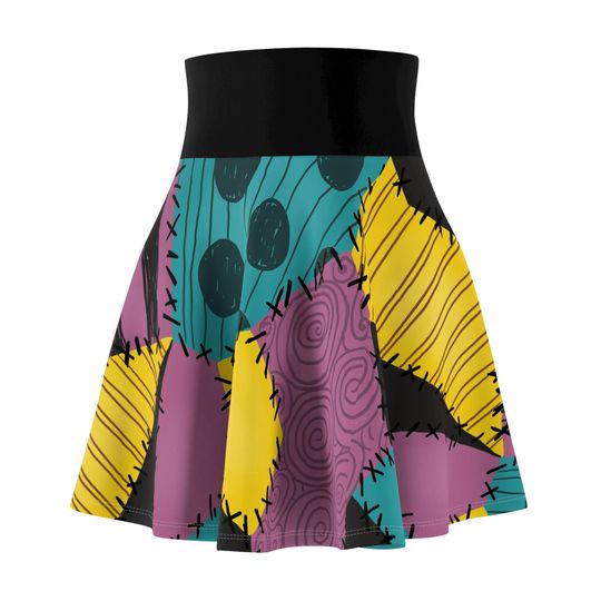 Sally Running Women's Skirt | Halloween Skater Skirt | Cosplay Costume | Halloween Gift For Women