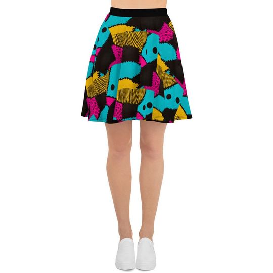 Sally Dress Run Women's Skirt | Halloween Skater Skirt | Cosplay Costume | Halloween Gift For Women