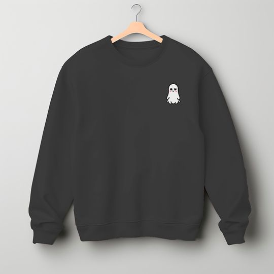 Cute Halloween Ghostie Sweatshirt | UK Embroidered | Unisex Oversized Fit