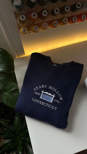 Stars Hollow Connecticut Embroidered Sweatshirt | Gilmore Girls Sweatshir