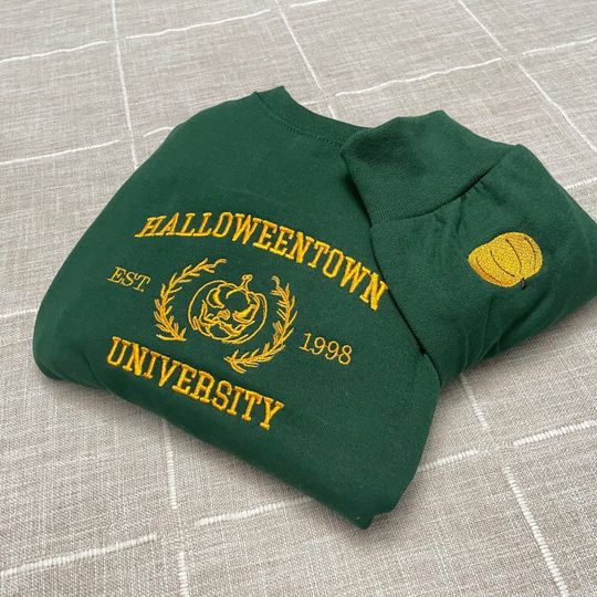 Halloweentown University Embroidered| Y2K Style Embroidered Crewneck| Sweatshirt
