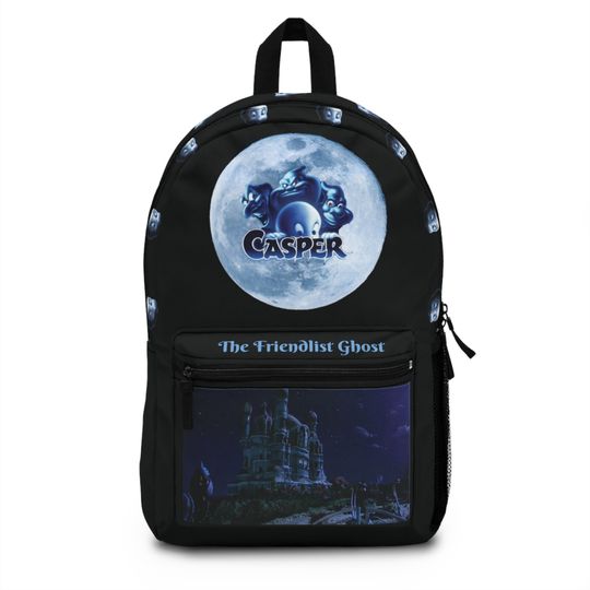 Casper Backpack,90's Retro Halloween Backpack, Halloween travel accessory, gift for him/her, birthday gift, Gothic casper travel backpack