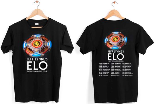 Jeff Lynne's ELO The Over and Out Tour Concert 2024 Shirt || Jeff Lynne's ELO Band Concert Shirt ||   ELO The Over and Out Tour Shirt