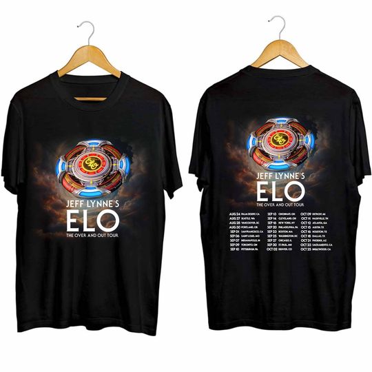 Jeff Lynne's ELO - The Over and Out Tour 2024 Shirt, Jeff Lynne's ELO Band Fan Shirt, Electric Light Orchestra 2024 Shirt, Over and Out Tour