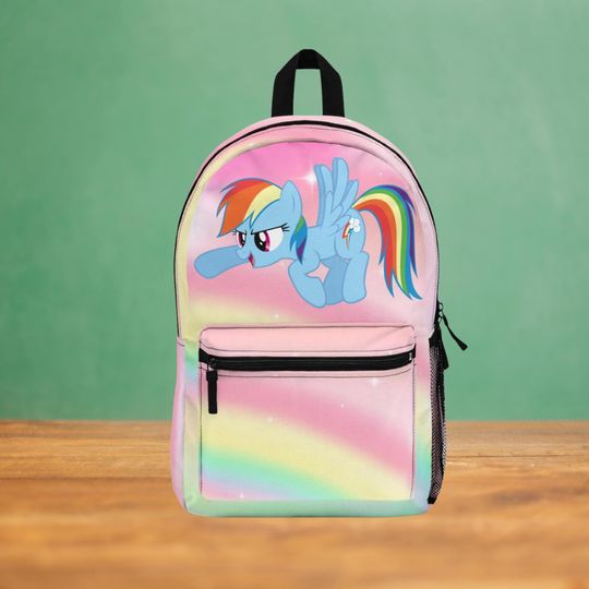 Rainbow Dash Backpack, Back to School Kids Backpack, Toddlers Backpack For School Sleepovers